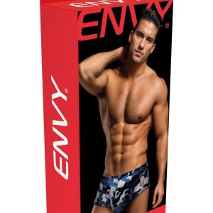 ENVY CAMO TRUNKS WITH DOG TAG NAVY, L/XL