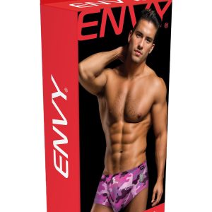 ENVY CAMO TRUNKS WITH DOG TAG PINK, L/XL