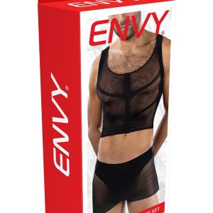 ENVY FISHNET ARMOR 2 PIECE SET BLACK, OS