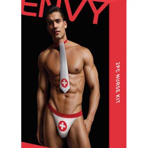 Dwuczęściowy zestaw kostiumów pielęgniarki Envy Menswear