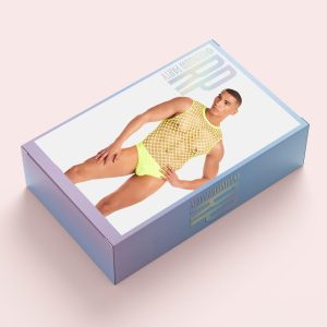 RAINBOW PARTY FULL EFFECT 2 PCS SET YELLOW, L/XL