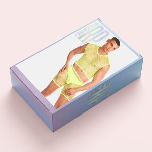 Trzyczęściowy zestaw Rainbow Party Net-Bula - Żółty, S/M